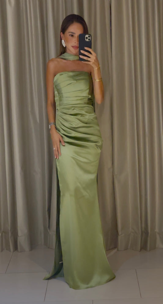 MAXI DRESS DRAPEADO
